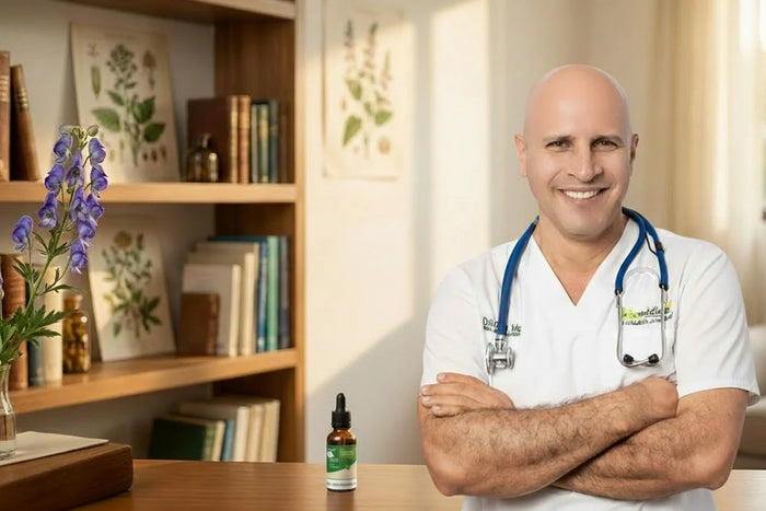 Remedio homeopático Aconitum Napellus para el tratamiento natural de la ansiedad y el miedo